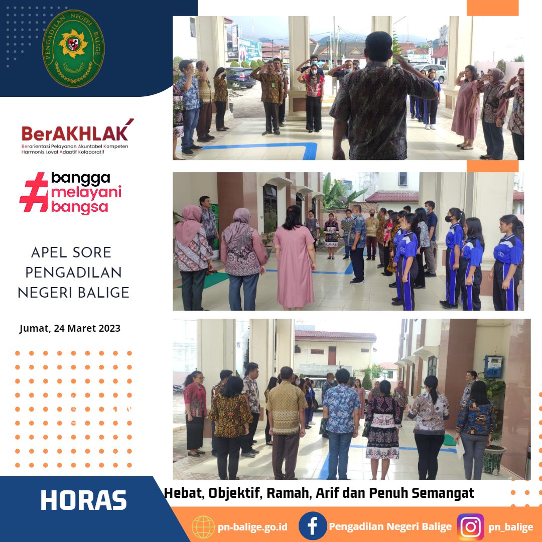 Apel Sore PN Balige Pada Hari Jumat 24 Maret 2023 Apel Sore PN Balige Pada Hari Jumat 24 Maret 2023